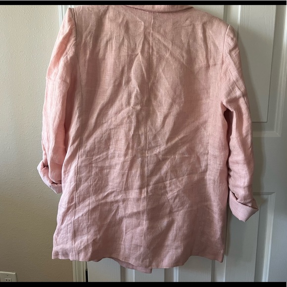 Lovers & Friends linen blazer in pink sz M - Picture 5 of 5
